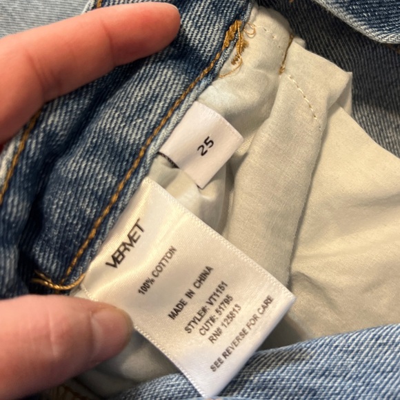 Vervet jeans womens 25 blue light wash denim distressed relaxed boyfriend - Picture 10 of 15